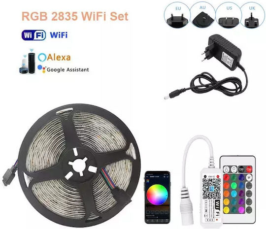 Bandă LED RGB Opțiuni de Culoare Conectivitate Wifi & Bluetooth RGB 2835 Set Wifi Impermeabil IP6