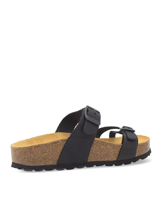 Flache Sandalen für Damen in Schwarz Farbe