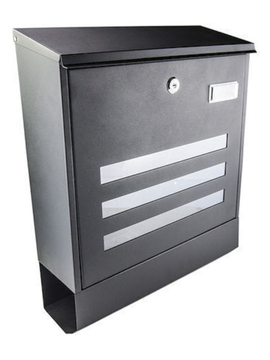 FFG Outdoor Mailbox Metallic in Black Color 35x11x41cm