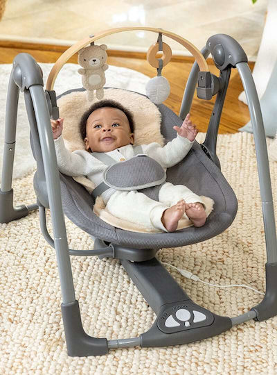 Ingenuity Swing 'n Go Portable Swing Електрически Релакс Бебе Сив