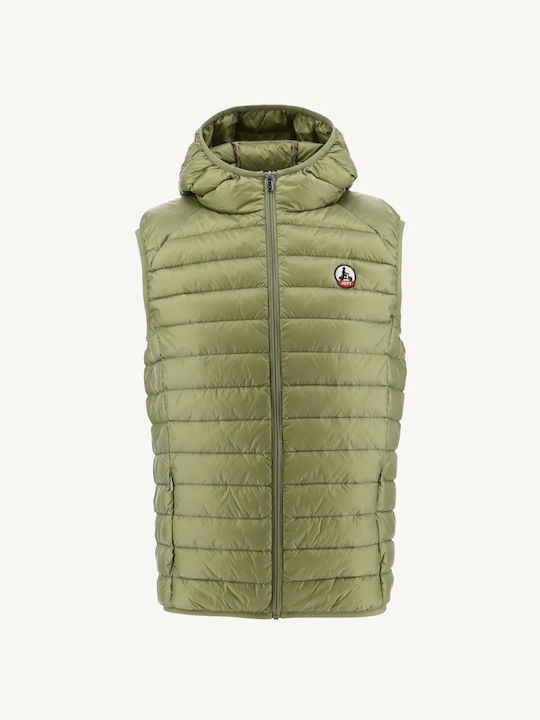 Jott Αμάνικο Ανδρικό Μπουφάν Puffer Green