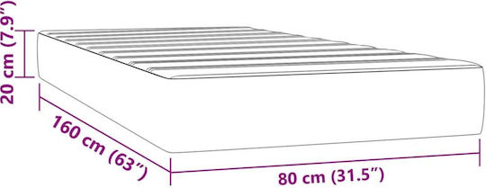 vidaXL Anatomisch Matratze Kinderbett 80cmx160cmx20cm