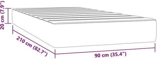 vidaXL Single Anatomic Saltea 90x210x20cm