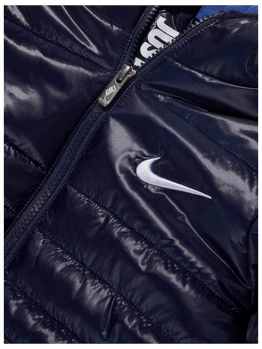 Kids' Sports Jacket with Hood Navy Blue
