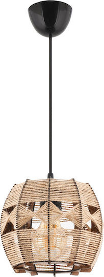 Barril Adjustable Pendant Light Brown with Socket E27 20x20x60cm