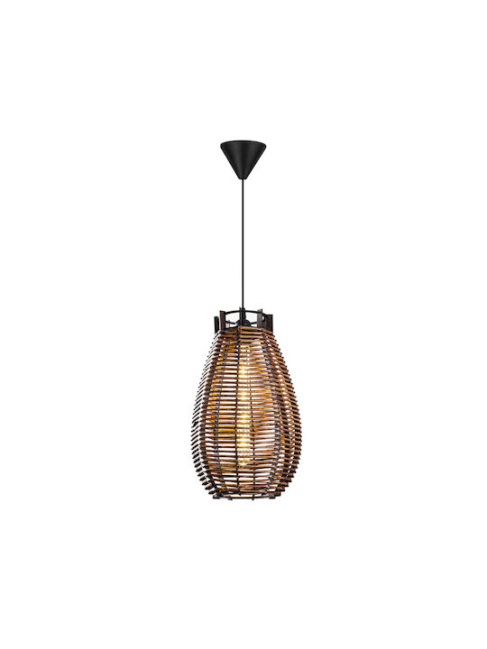 Torch Adjustable Pendant Light Brown with Socket E27 25x25x80cm