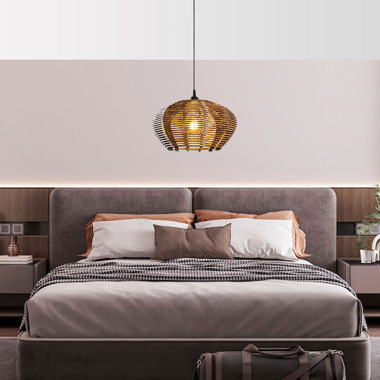 Ellipse Pendant Light Brown 35x35x60cm