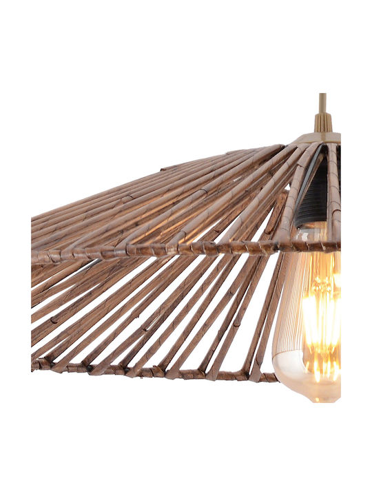 Conic Adjustable Pendant Light Brown with Socket E27 61x61x45cm