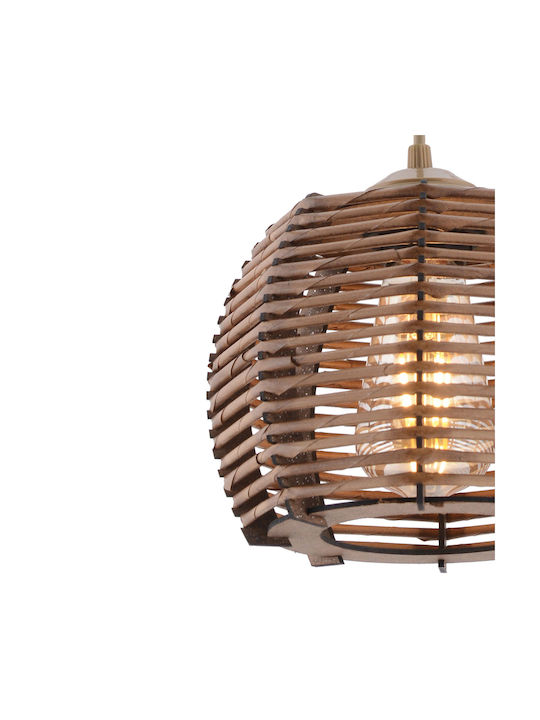 Koce Adjustable Pendant Light Brown with Socket E27 20x20x55cm