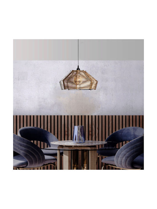 Adjustable Pendant Light Brown with Socket E27 35x35x65cm