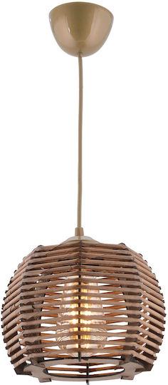 Koce Adjustable Pendant Light Brown with Socket E27 20x20x55cm