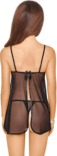 Σετ Sexy Babydoll με Δαντέλα Μαύρο