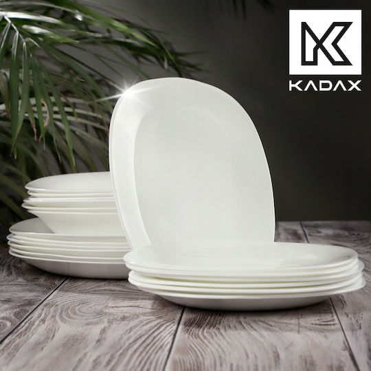 Kadax Teller Untiefe Platz Weiß 28x28cm