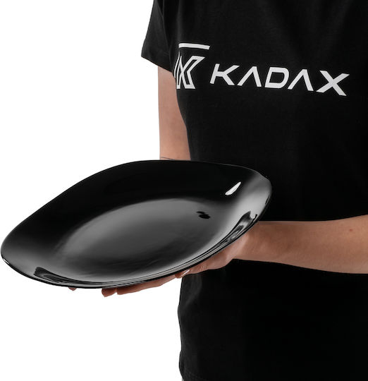 Kadax Teller Untiefe Oval Schwarz 28x28cm