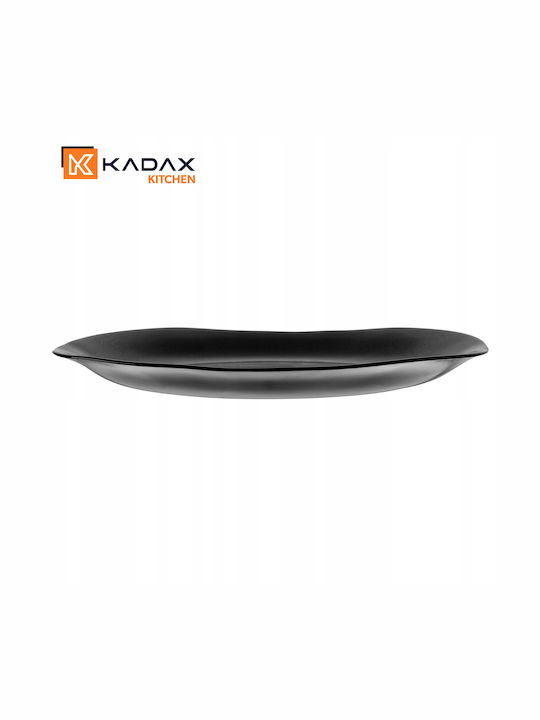 Kadax Teller Untiefe Oval Schwarz 28x28cm