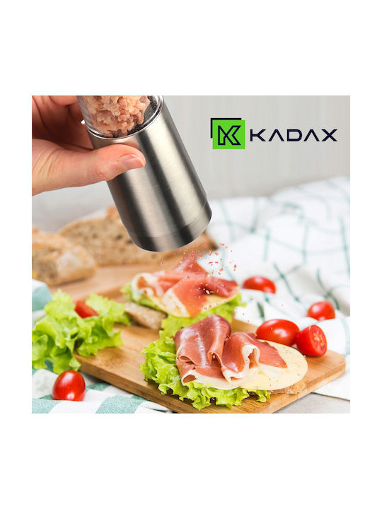 Kadax Ηλεκτρικός Μύλος Πιπεριού Inox σε Ασημί Χρώμα