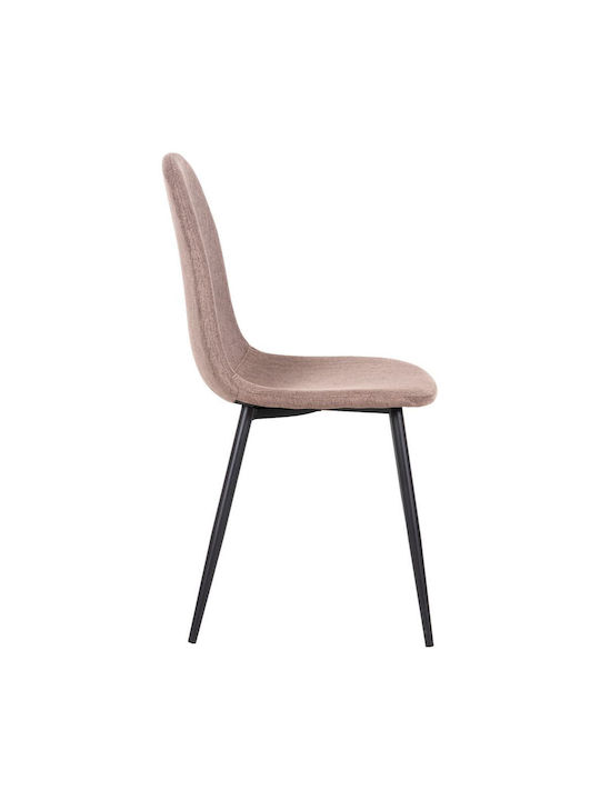Leonardo Dining Room Fabric Chair Ecru 42x49x84cm 4pcs