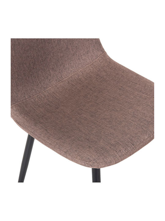 Leonardo Dining Room Fabric Chair Ecru 42x49x84cm 4pcs