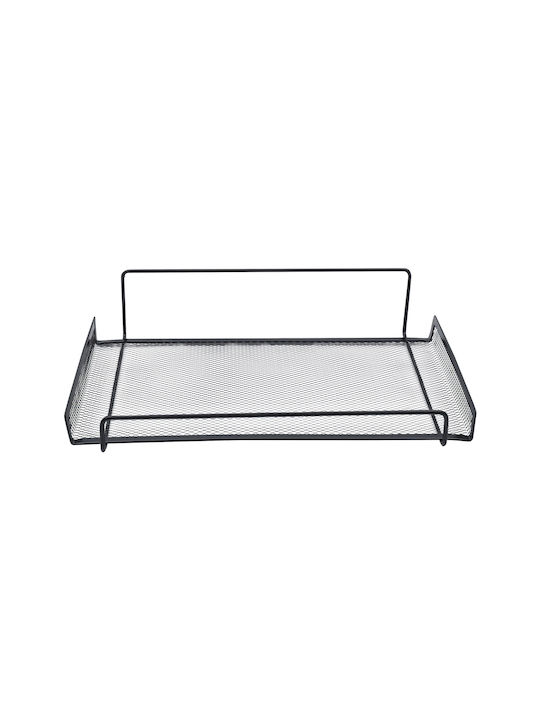 Uncle George Wall Mounted Bathroom Shelf Metallic 30x19x7cm Black