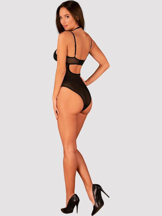 Selinne Bodysuit Sexy Plasă Negru