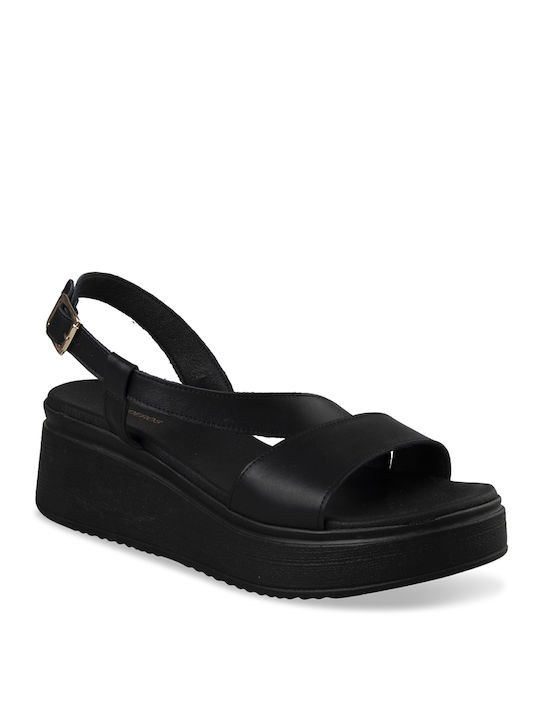 Tsouderos Shoes Platforme dama Negre