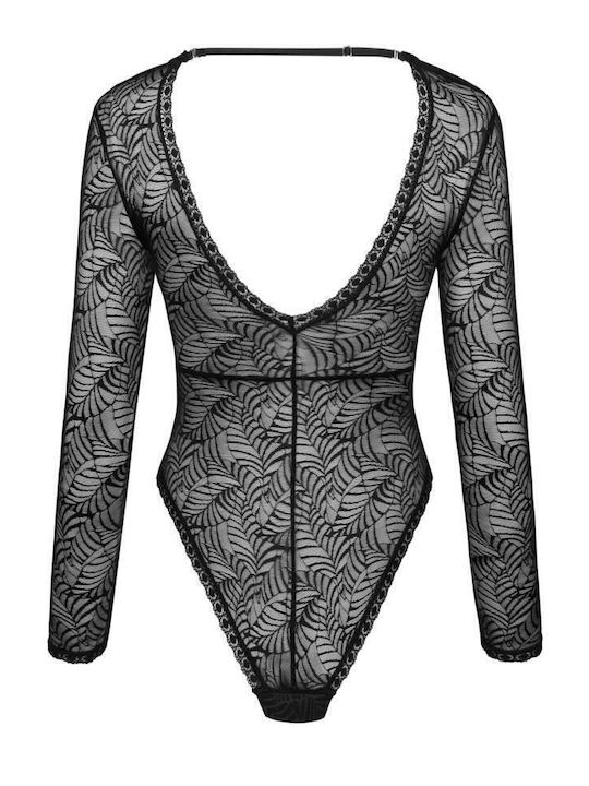 Merlys Frauen Bodysuit mit Spitze Schwarz