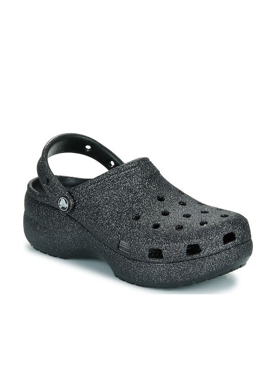 Crocs Classic Platform Glitter Γυναικεία Σαμπό Crocs Classic Platform Glitter Γυναικεία Σαμπό