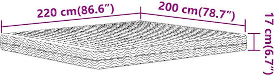 vidaXL King Size Στρώμα 200x220x17cm
