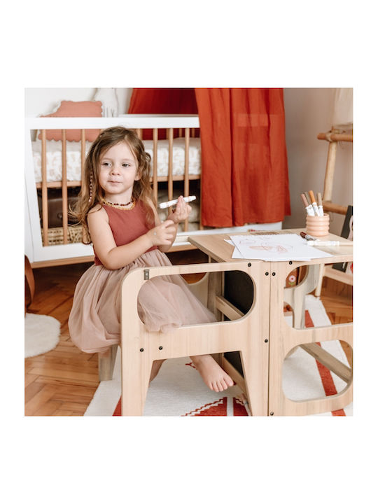 Learning Tower for Painting made of Wood Brown Larisa & Pumpkin