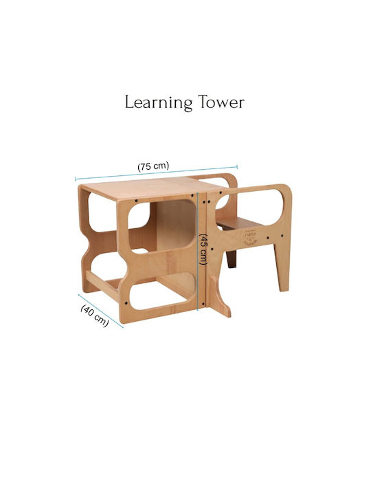Learning Tower for Painting made of Wood Brown Larisa & Pumpkin
