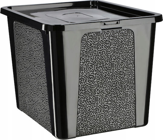 Kadax Kunststoff Aufbewahrungsbox mit Deckel Schwarz 30Es 1Stück