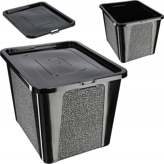 Kadax Kunststoff Aufbewahrungsbox mit Deckel Schwarz 30Es 1Stück