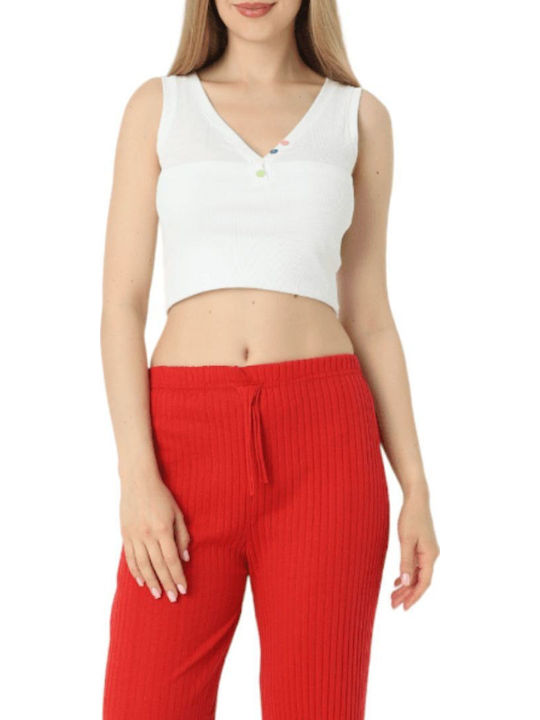 Women's Fabric Trousers Red