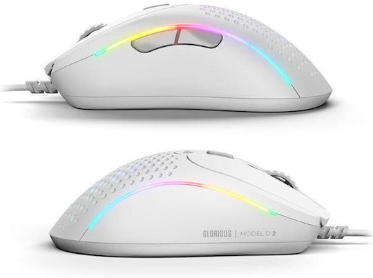 Glorious PC Gaming Race Model D 2 RGB Gaming Ποντίκι 26000 DPI Matte White