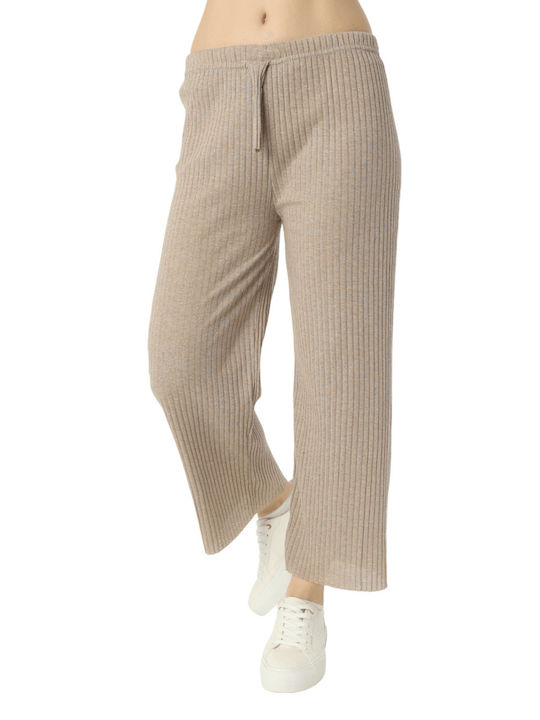 SE&ES Damen Baumwolle Hose Beige