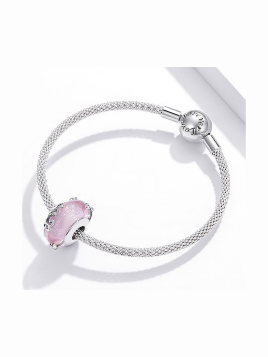 Silver me Glänzender Glasierter Charm aus Silber