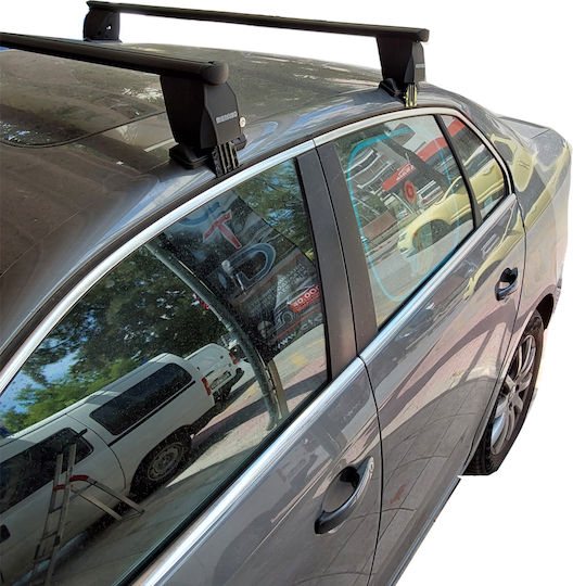 Menabo Aluminum Car Roof Bars for Volkswagen Jetta Bora 5D 2005-2011 Set with Roof Rack Legs M.P.VWJETTA.01