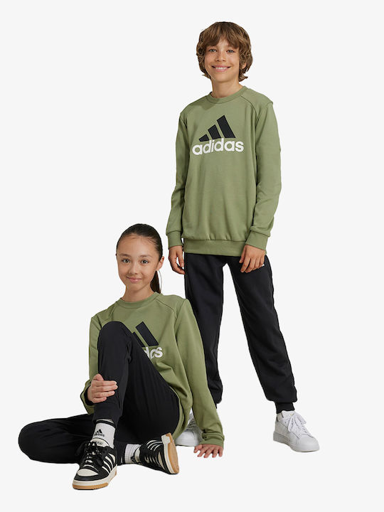 Kinder Sweatpants Set - Jogginganzug Khaki 2Stück Big Logo French Terry Track Suit
