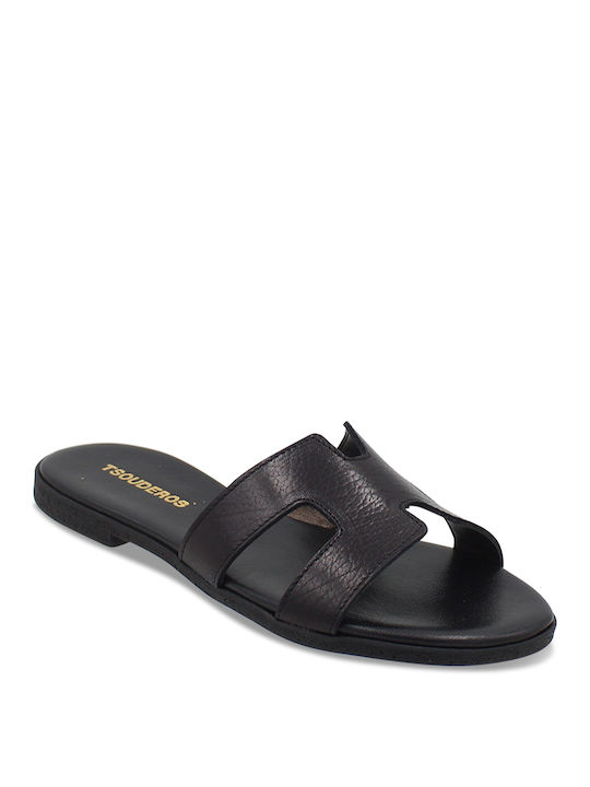 Tsouderos Shoes Herren-Sandalen Schwarz