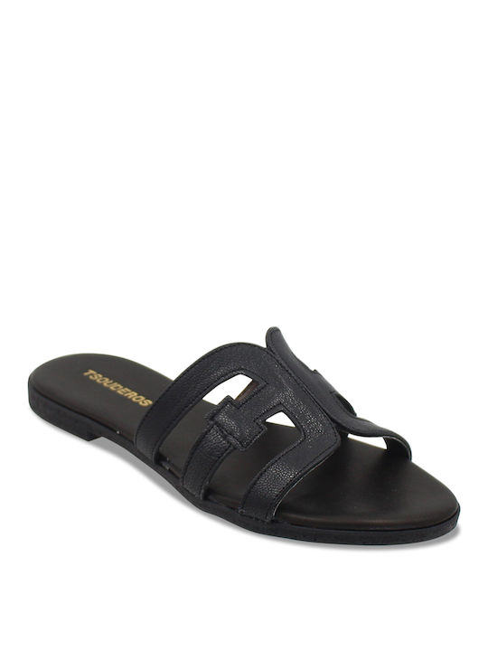 Tsouderos Shoes Herren-Sandalen Schwarz