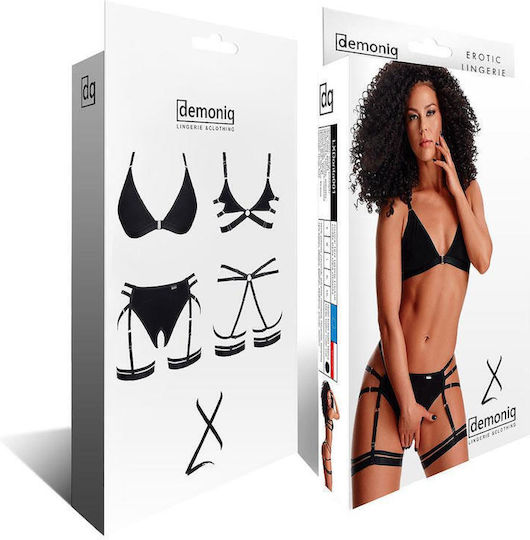 Dorita Sexy Dessous-Set mit Straps Schwarz