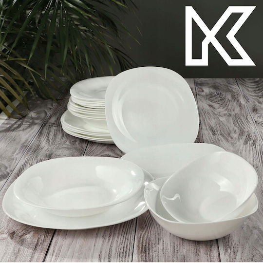 Kadax Servierplatte Oval Glas Weiß 22x16cm 1Stück