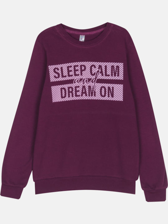 Joyce Kinder Schlafanzug Winterlich Purple Sleep Calm