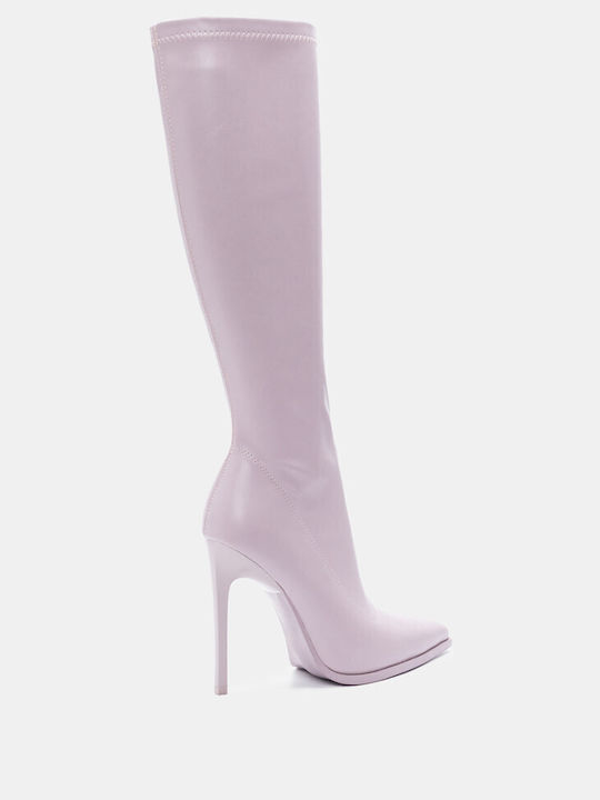 Stiletto Sock Boots 4306342-lilac