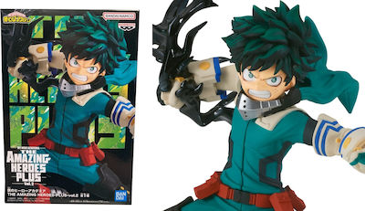 Banpresto My Hero Academia Eroii uimitori - Plus: Izuku Midoriya Figurină înălțime 13buc