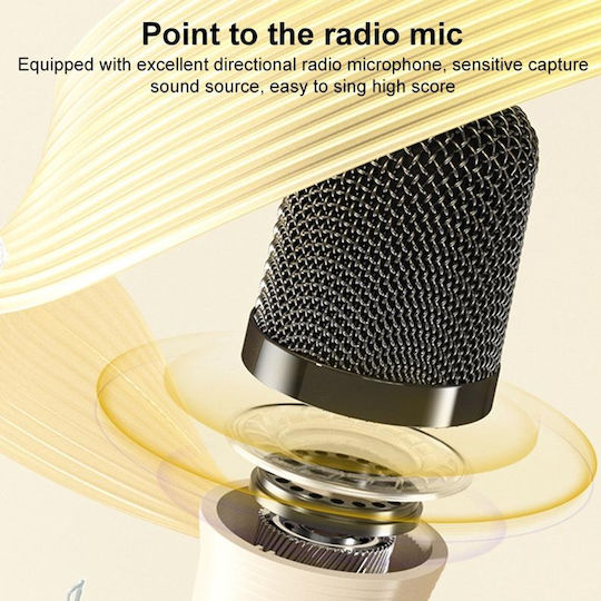 WK Ηχείο Karaoke με Ασύρματο Μικρόφωνο και Εφέ Φωτισμού WK D43 mini Μαύρο