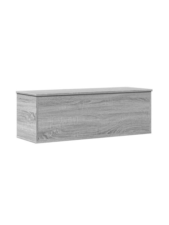 vidaXL Wooden Decorative Trunk Gray 102x35x35cm