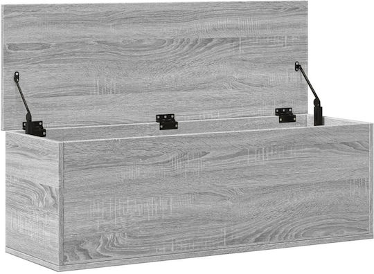 vidaXL Wooden Decorative Trunk Gray 102x35x35cm