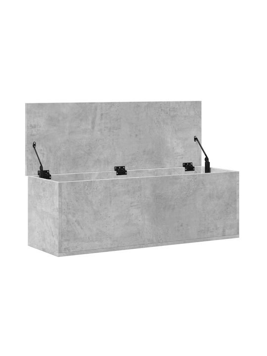 vidaXL Wooden Decorative Trunk Gray 102x35x35cm