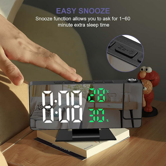 Clock Wanduhr Digital Spiegel Transparent